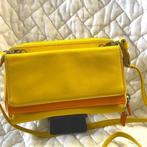 Small leather crossbody large enough for cellphone and more